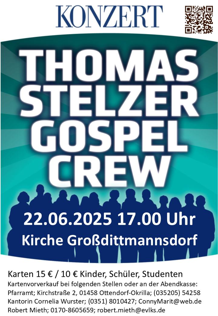 Plakat Konzert - Thomas Stelzer Gospel Crew